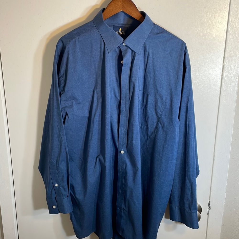 18.5 Stafford Travel Easy care Broadcloth dress shirt